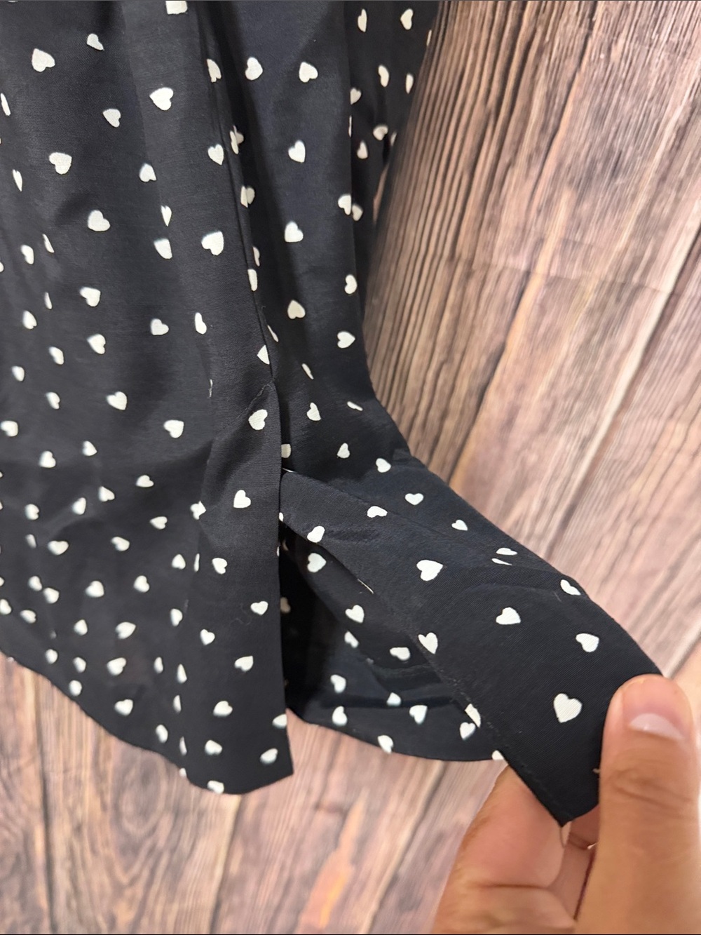 Vintage Karin Stevens Petites Size 10 Black White Heart Print Dress Belted Dress - Picture 14 of 14